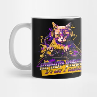 Funny Hip Hop Vibes Cat T-Shirt Mug